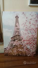 torre Eiffel e fiori di ciliegio TELA 60X80