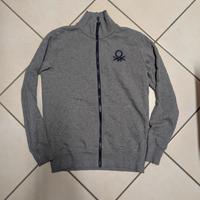 felpa zip Benetton ragazzo bambino 