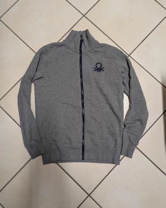 felpa zip Benetton ragazzo bambino 