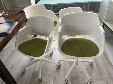 4 sedie IKEA da ufficio con rotelle - da sistemare