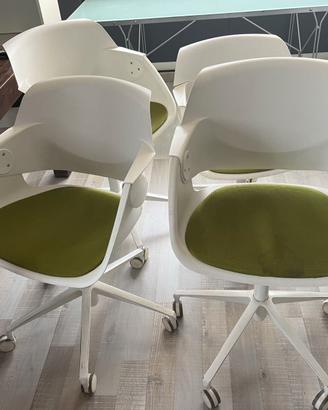4 sedie IKEA da ufficio con rotelle - da sistemare