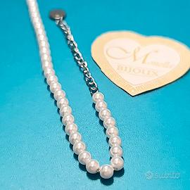 Bracciale perle Perline da donna acciaio elgante