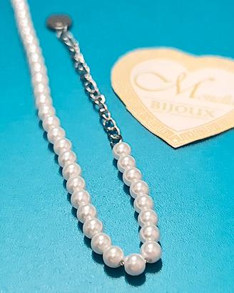 Bracciale perle Perline da donna acciaio elgante