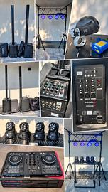 KIT COMPLETO DJ/SERVICE AUDIO-LUCI - ATTREZZATURA 
