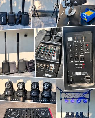 KIT COMPLETO DJ/SERVICE AUDIO-LUCI - ATTREZZATURA 