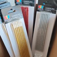 Candele per torta con brillantini