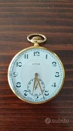 orologio meccanico Cyma placcato oro