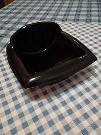 portarotolo bagno ceramica nero anni 50