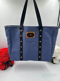Louis Vuitton Antigua Cabas MM Canvas Blu Lavanda