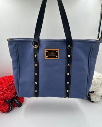 Louis Vuitton Antigua Cabas MM Canvas Blu Lavanda