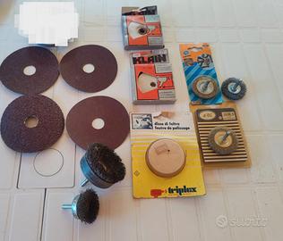 set dischi feltro / spazzola circolare trapano