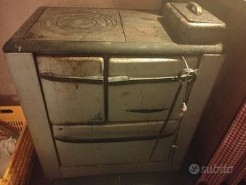 stufa a legna economica anni 70, comparto in ghisa