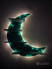 Mensola a Forma di Luna Crescente con Porta Gioiel