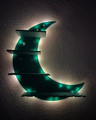 Mensola a Forma di Luna Crescente con Porta Gioiel