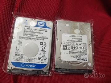 2 Hard disk sata da 500 gb - nuovi 2.5