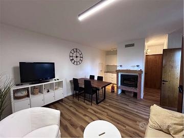 Appartamento arredato con stufa e terrazzo in Neve