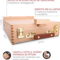 Valigetta in legno – cavalletto pittura da tavolo