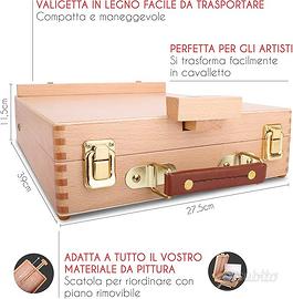 Valigetta in legno – cavalletto pittura da tavolo