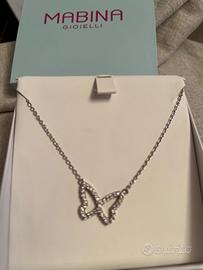 Girocollo in argento e zirconi