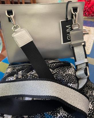 Borsa tracolla color argento - GUM