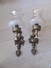 2 lampade da parete, applique vintage anni 60/70