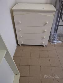 cassettiera e lettino bimbo unisex