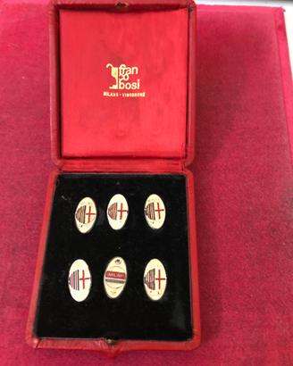 Milan 6 pins/spille fininvest/mediolanum argento 9