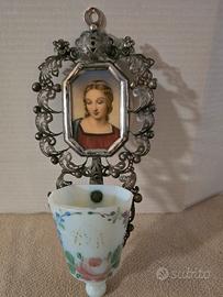 acquasantiera in argento antica