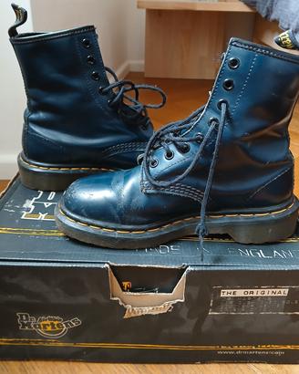 Dr Martens Navy Smooth 8 Eyelet Boot Z Welt Eur 36