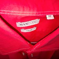 Camicia Uomo Rosso Ciliegia Taglia 42