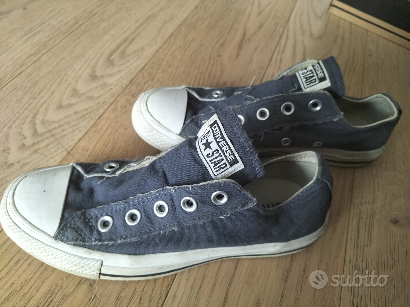 Converse senza hotsell lacci bianche