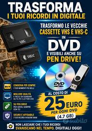 Trasformazione Videocassette in dvd