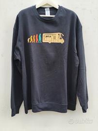 Felpa nera con disegno multicolore Port&Company