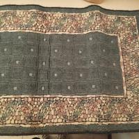 TAPPETO BLU CON FANTASIA