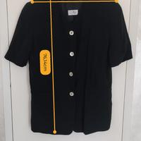 Blazer vintage Ilia Misto Seta nero mezza manica