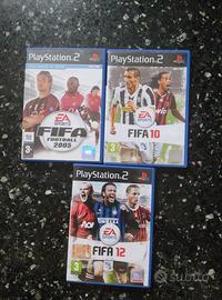 Tre videogiochi fifa per PlayStation 2