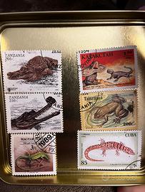 FRANCOBOLLI RETTILI MONDO