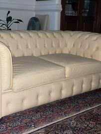 Divano letto vera pelle chester