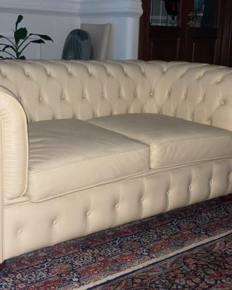 Divano letto vera pelle chester