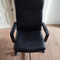 poltrona ufficio ecopelle nera