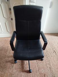 poltrona ufficio ecopelle nera