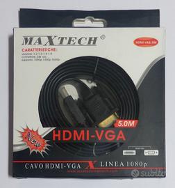 CAVO ADATTATORE HDMI VGA per TV MONITOR PC 5 metri