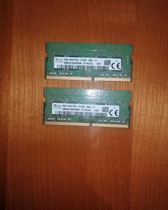4+4Gb RAM portatile 1Rx8 PC4 2133P SA0 11