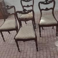 sedie luigi filippo in legno di mogano