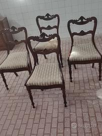 sedie luigi filippo in legno di mogano