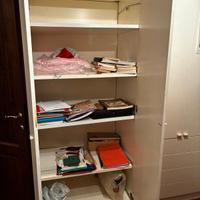 armadio bianco 4 ante con cassettiera