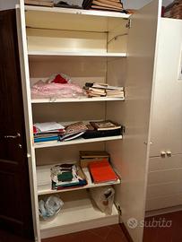 armadio bianco 4 ante con cassettiera