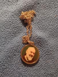 Medaglia Padre Pio con catenina