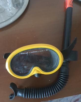 maschera sub vintage Cressi sub  Binobaby