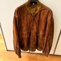 Giubbino vera pelle scamosciata, marrone, XL